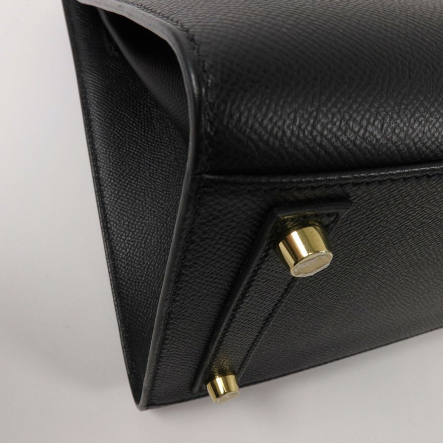 HERMES Epsom皮革Birkin 30手挽袋Noir-10