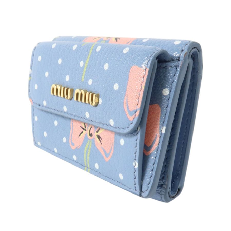Miu Miu 牛皮皮革Mini Wallet金扣錢包-2