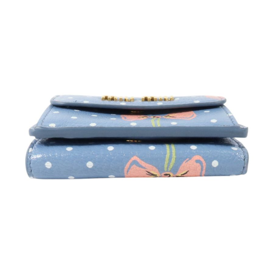 Miu Miu 牛皮皮革Mini Wallet金扣錢包-3