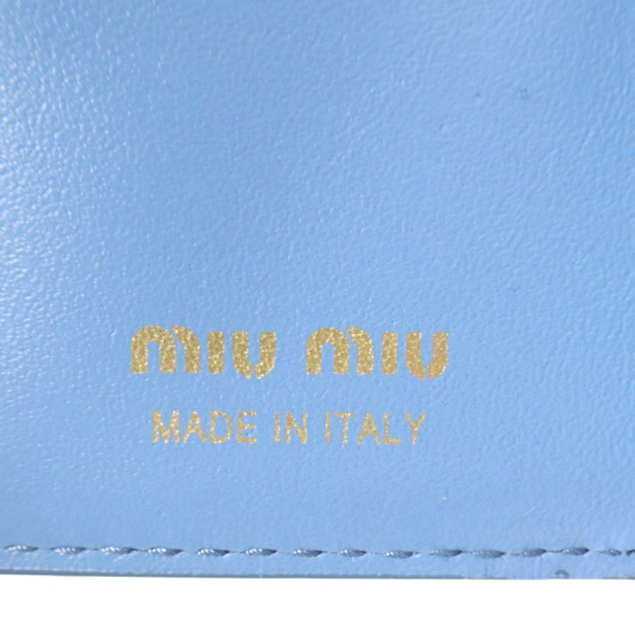 Miu Miu 牛皮皮革Mini Wallet金扣錢包-7