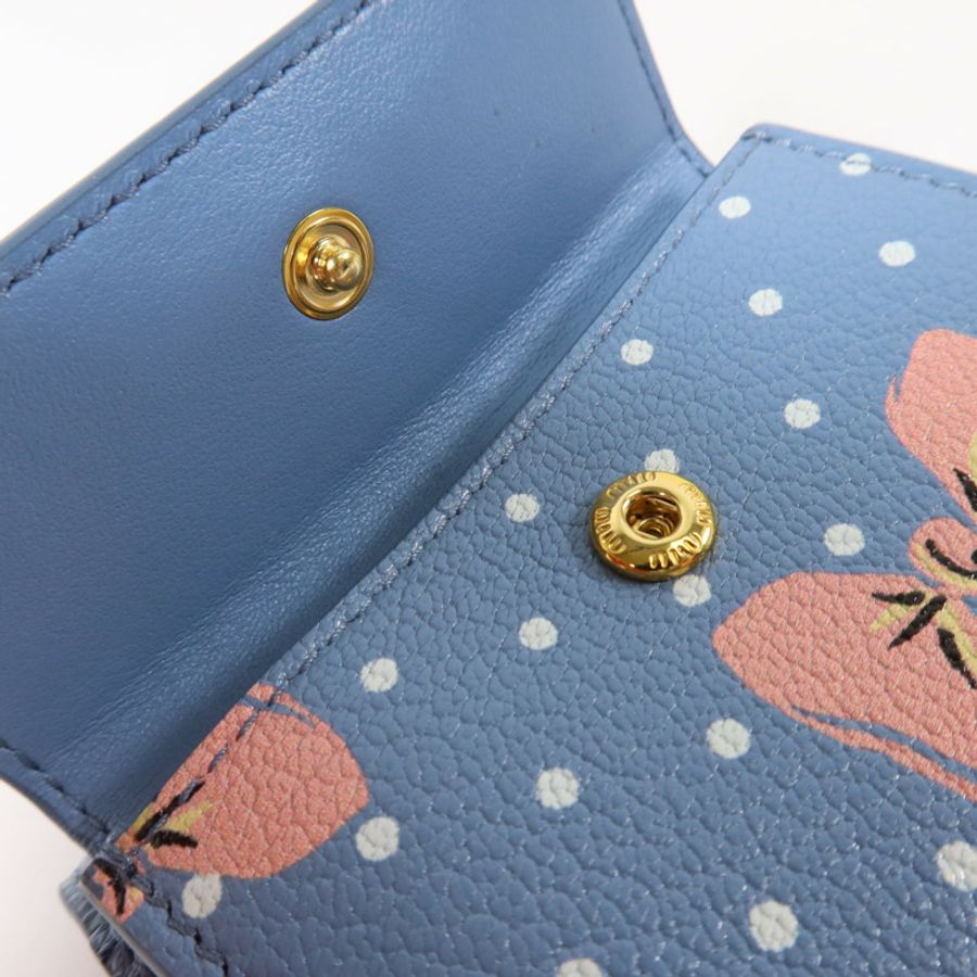 Miu Miu 牛皮皮革Mini Wallet金扣錢包-15