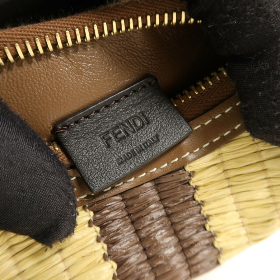 FENDI Raffia Nano Fendigraphy手挽袋-6