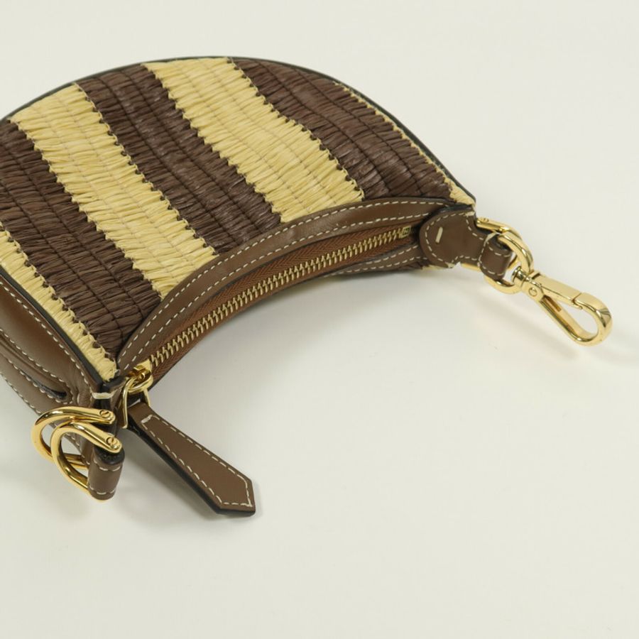 FENDI Raffia Nano Fendigraphy手挽袋-8