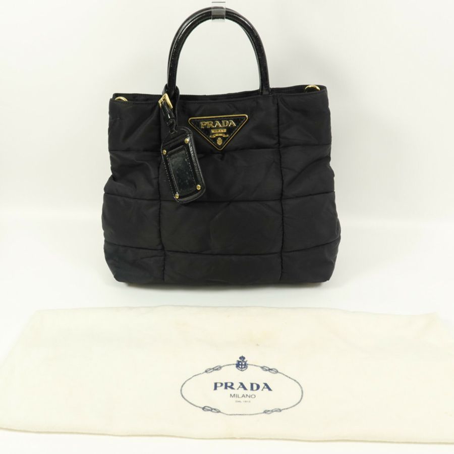 PRADA 尼龍Crispy Nylon Handbag手挽肩背兩用袋-14