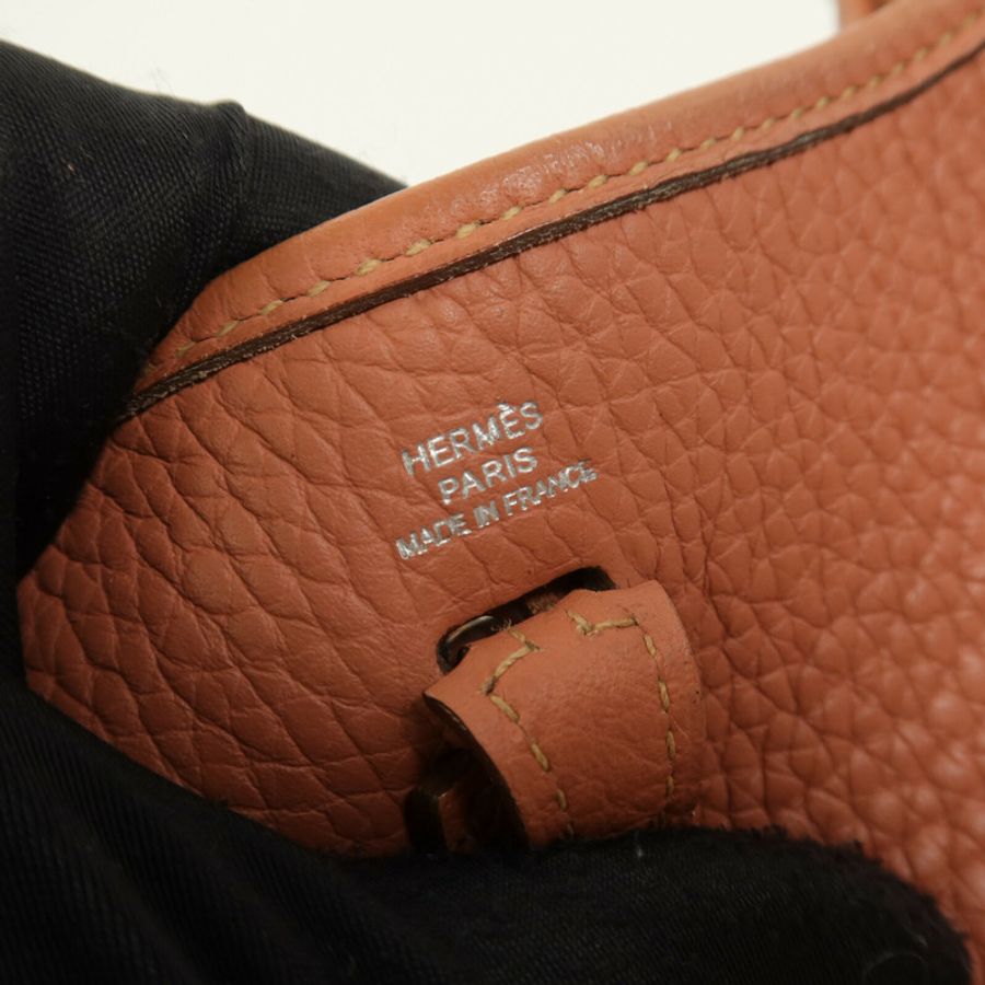HERMES Clemence皮革Evelyne TPM肩背袋Rose Tea-8