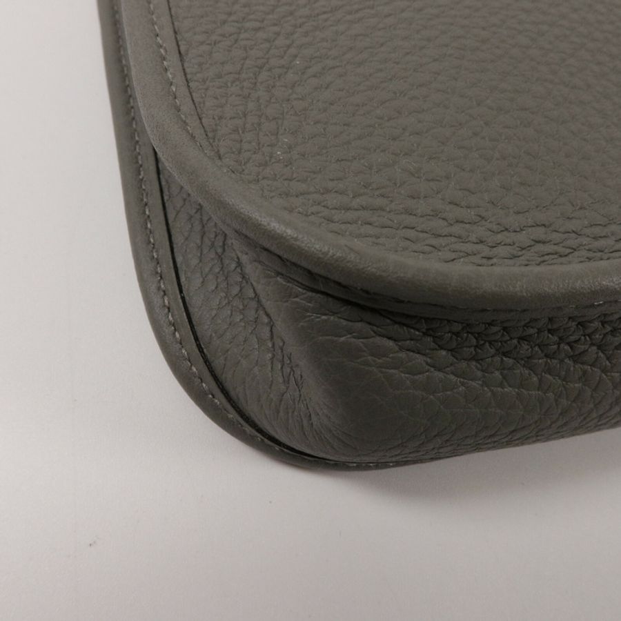 HERMES Clemence皮革Evelyne TPM肩背袋Gris Meyer-11