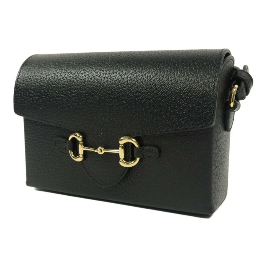 GUCCI 牛皮皮革GG GHW Horsebit 1955肩背袋-2