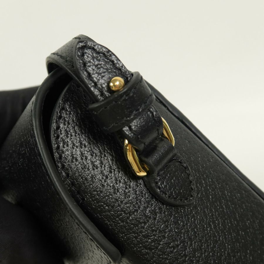 GUCCI 牛皮皮革GG GHW Horsebit 1955肩背袋-7