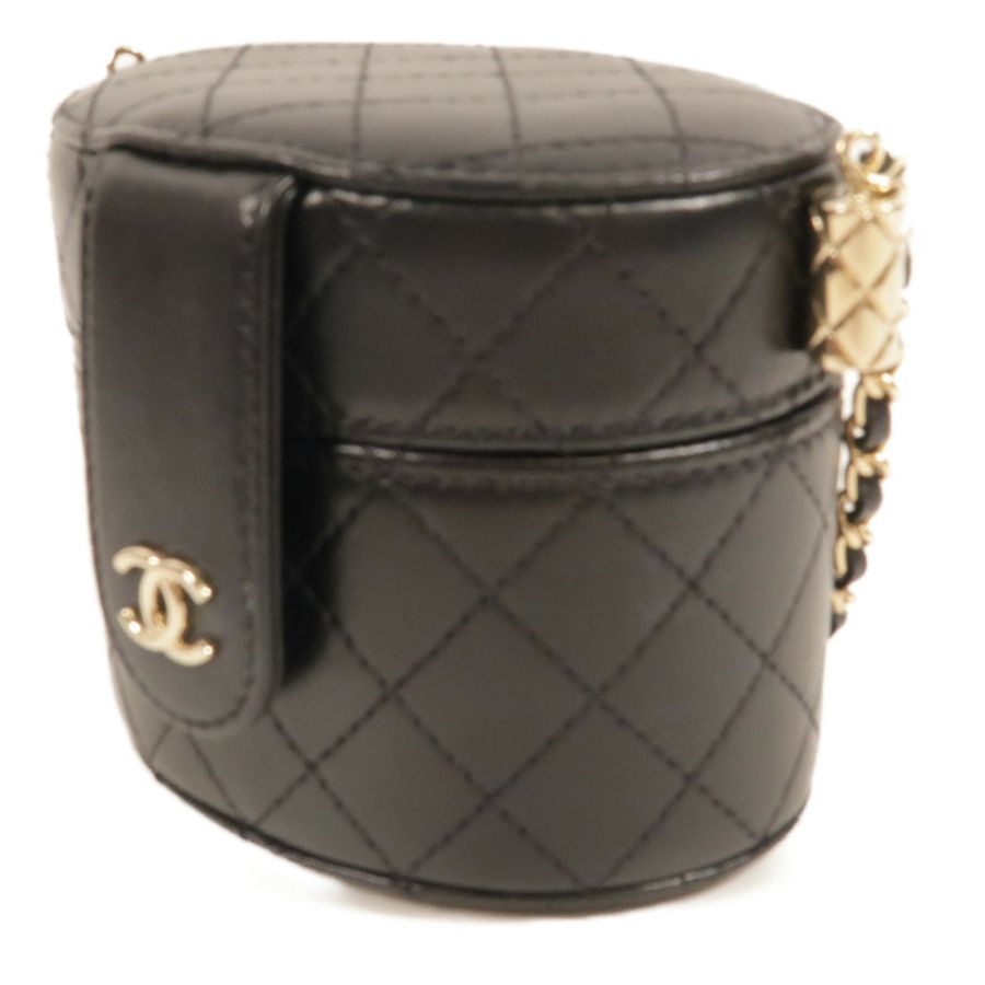 CHANEL 羊皮皮革Mini Round Vanity肩背袋-2