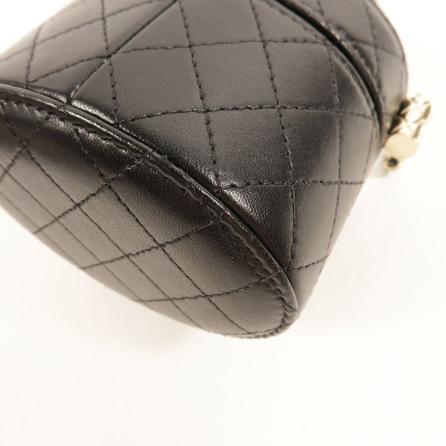 CHANEL 羊皮皮革Mini Round Vanity肩背袋-15