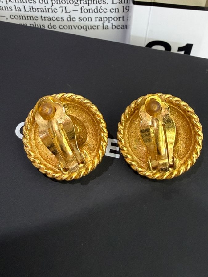 98新Chanel Vintage Earring 香奈兒中古耳夾耳環-3