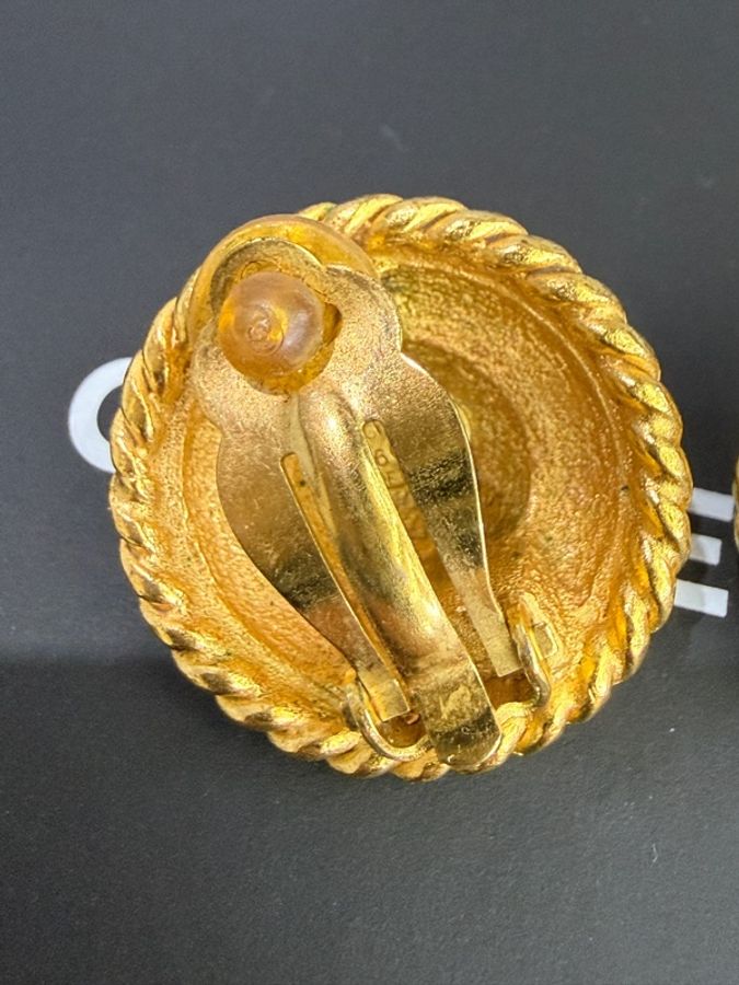 98新Chanel Vintage Earring 香奈兒中古耳夾耳環-4