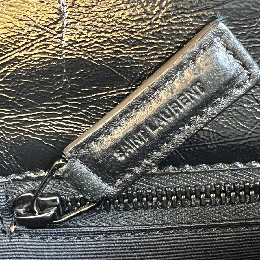 🖤 鑒定師的收藏 🖤 聖羅蘭 YSL Niki 油蠟牛皮鍊帶翻蓋包 黑銀 Saint Laurent YSL Niki Medium｜YSL 經典人氣款-25