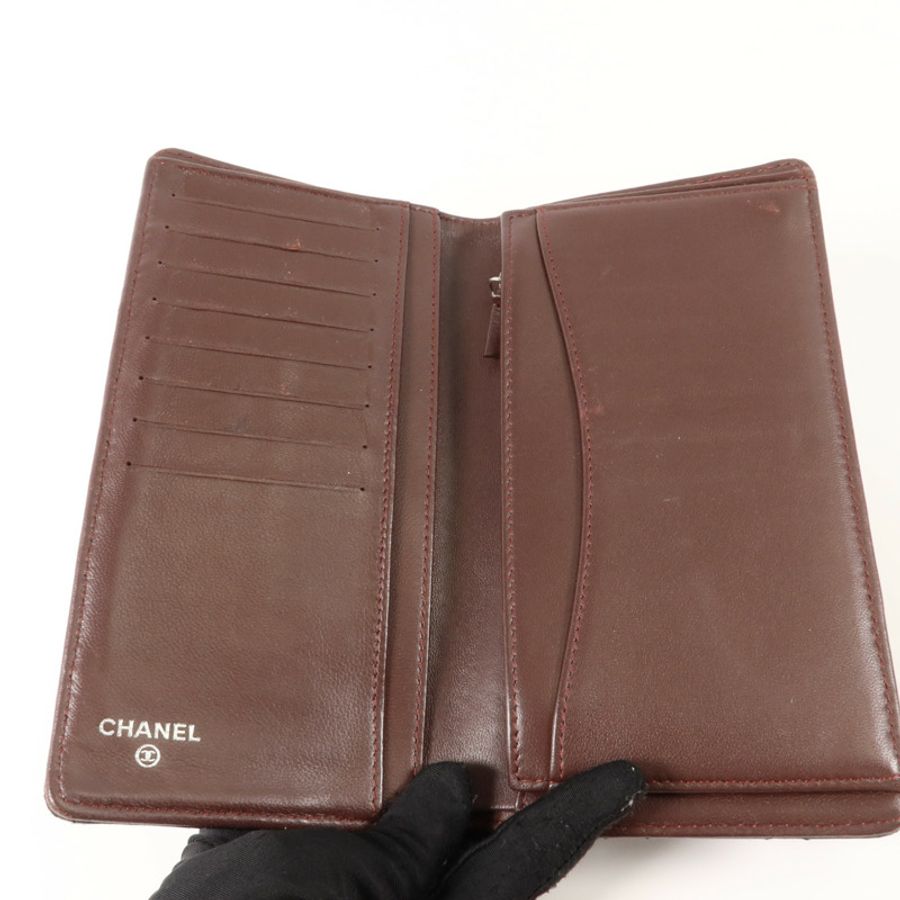 CHANEL 羊皮皮革Long Bifold Wallet長錢包-4