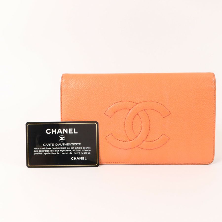 CHANEL 牛皮皮革Timeless Long Wallet長錢包-10
