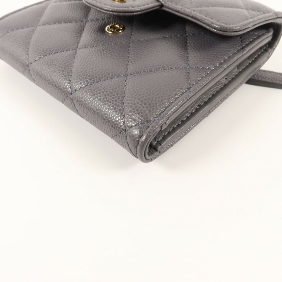 CHANEL 牛皮皮革Classic Small Flap Wallet錢包-11