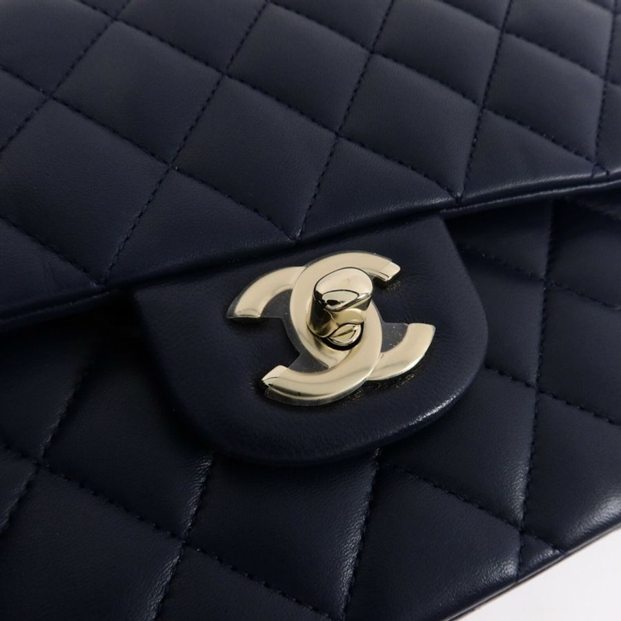 CHANEL 羊皮皮革Classic 25鏈帶手挽肩背兩用袋-6