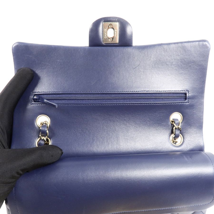 CHANEL 羊皮皮革Classic 25鏈帶手挽肩背兩用袋-14