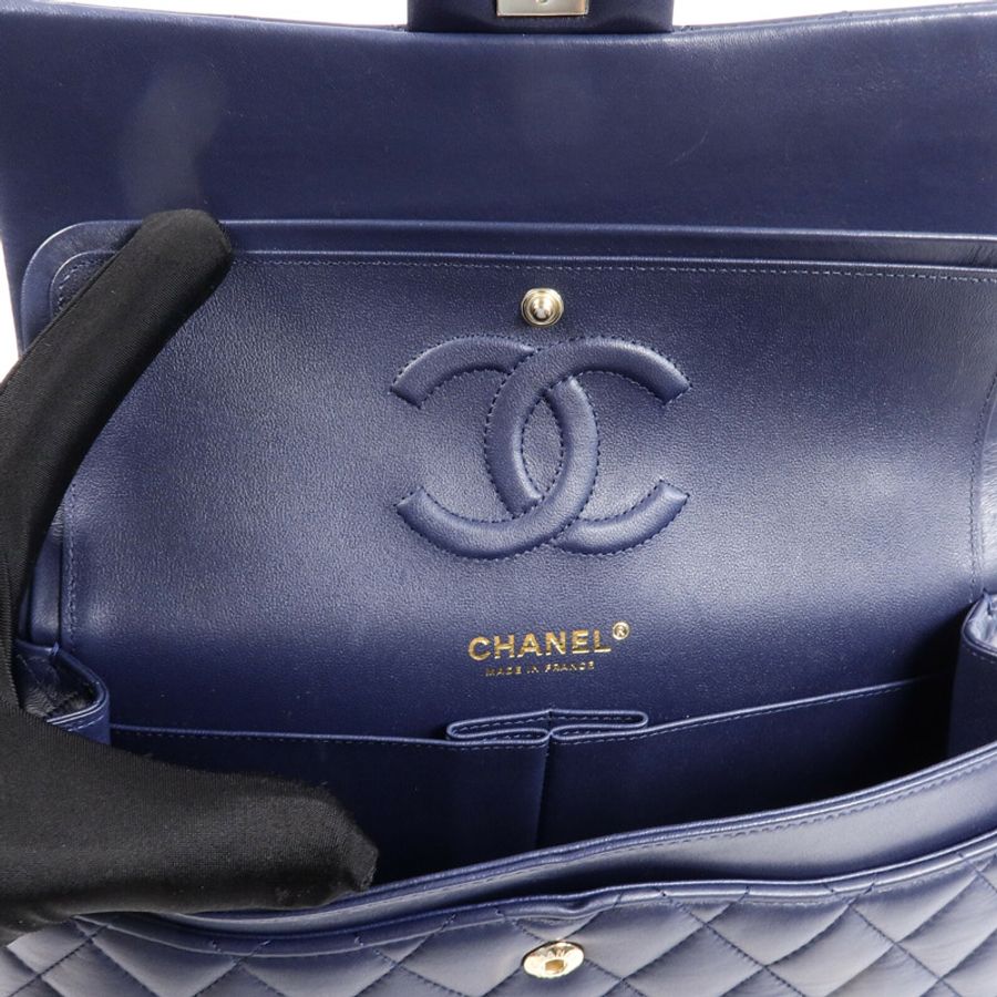 CHANEL 羊皮皮革Classic 25鏈帶手挽肩背兩用袋-16