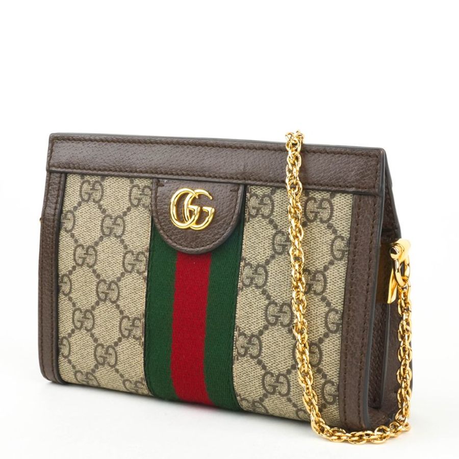 GUCCI Ophidia GG Mini 古馳方形鏈條包｜GG Supreme 老花帆布 鏈帶包｜KÉSH 凱仕精品-4