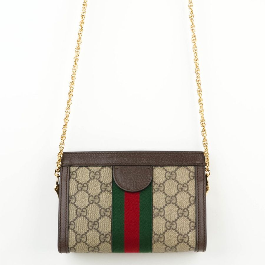 GUCCI Ophidia GG Mini 古馳方形鏈條包｜GG Supreme 老花帆布 鏈帶包｜KÉSH 凱仕精品-6
