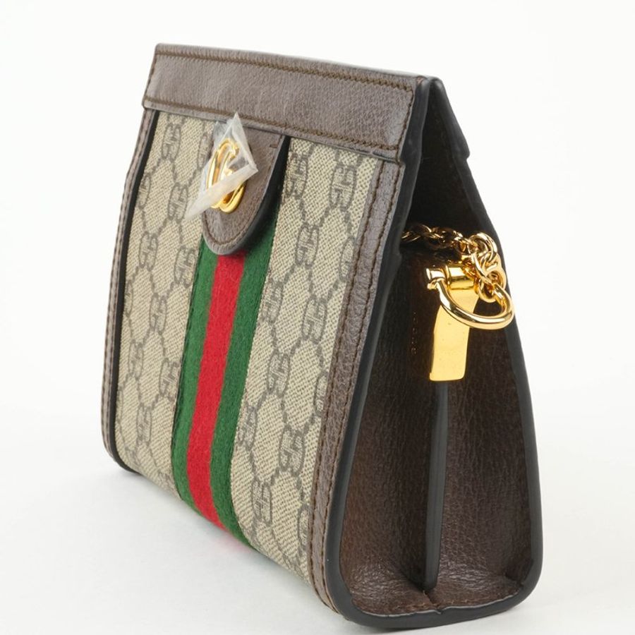 GUCCI Ophidia GG Mini 古馳方形鏈條包｜GG Supreme 老花帆布 鏈帶包｜KÉSH 凱仕精品-7