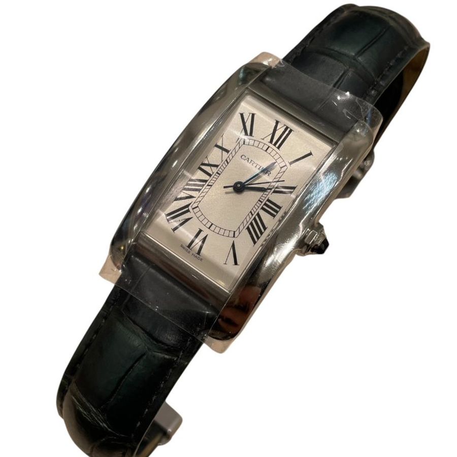 CARTIER 卡地亞 TANK AMÉRICAINE 腕表 自動上鍊 SS 白色文字盤-1