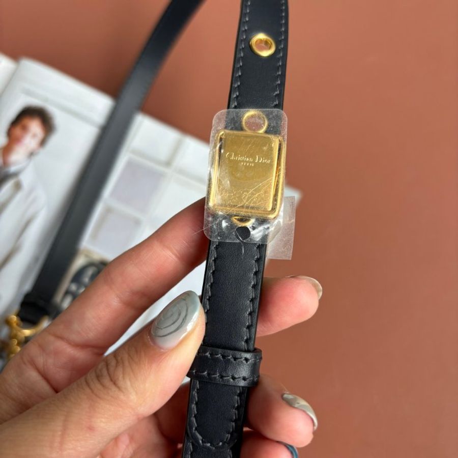 ::Dior:: 30 Montaigne East-West 附鏈帶包藍色 Dior Oblique 緹花蒙田鏈帶包-34