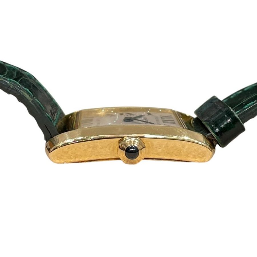 CARTIER 卡地亞 TANK FRANÇAISE 腕表 石英機芯 K18YG 白色文字盤-3