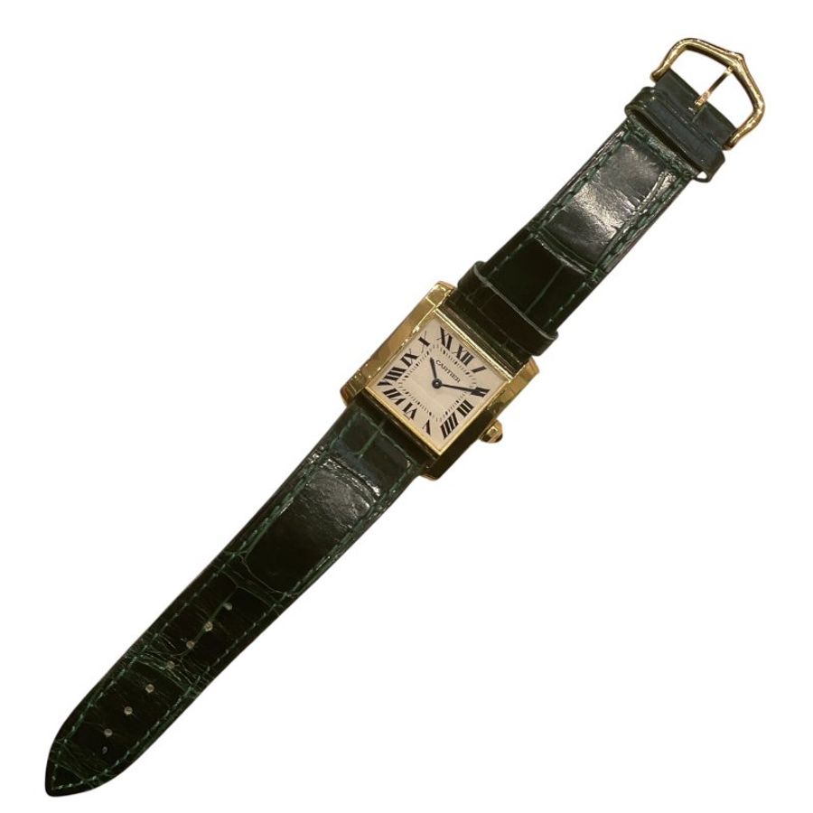 CARTIER 卡地亞 TANK FRANÇAISE 腕表 石英機芯 K18YG 白色文字盤-5