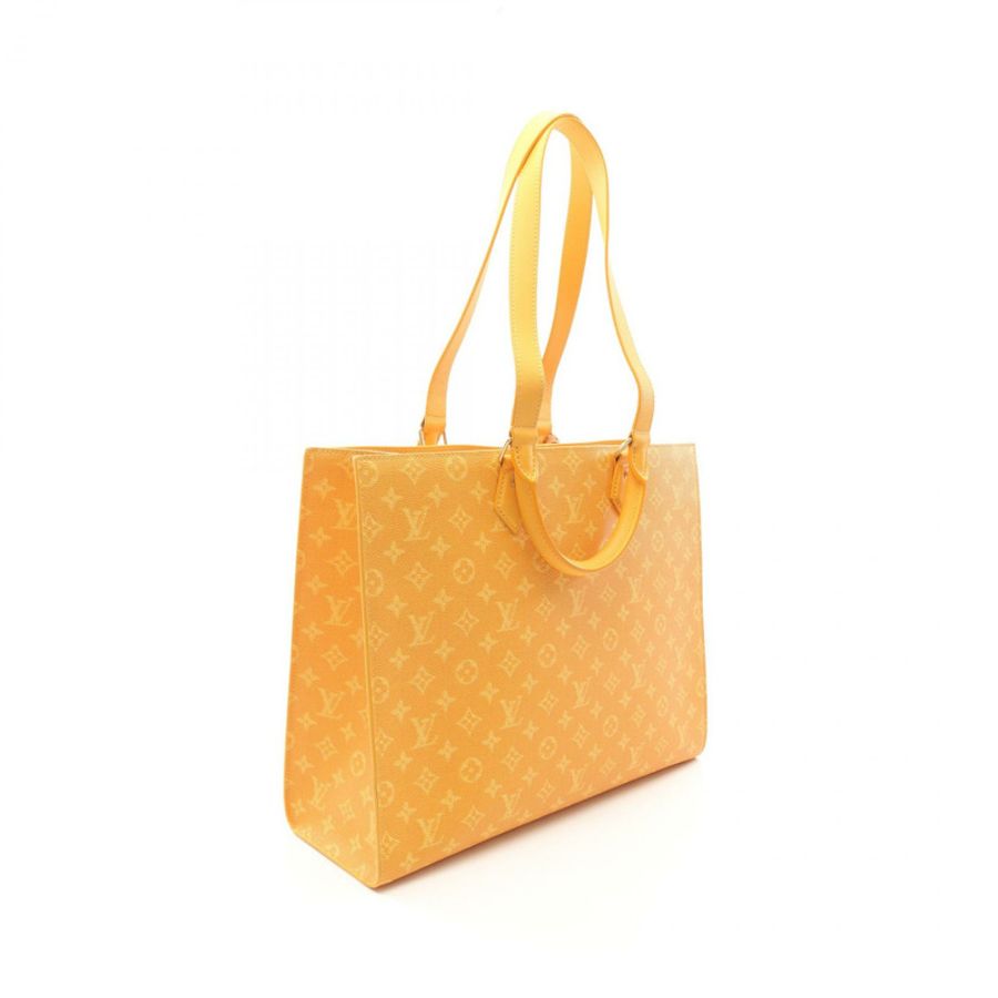路易威登 Sac Plat 24H 手提包 M12683 Monogram 帆布皮革 黃色 二手-1
