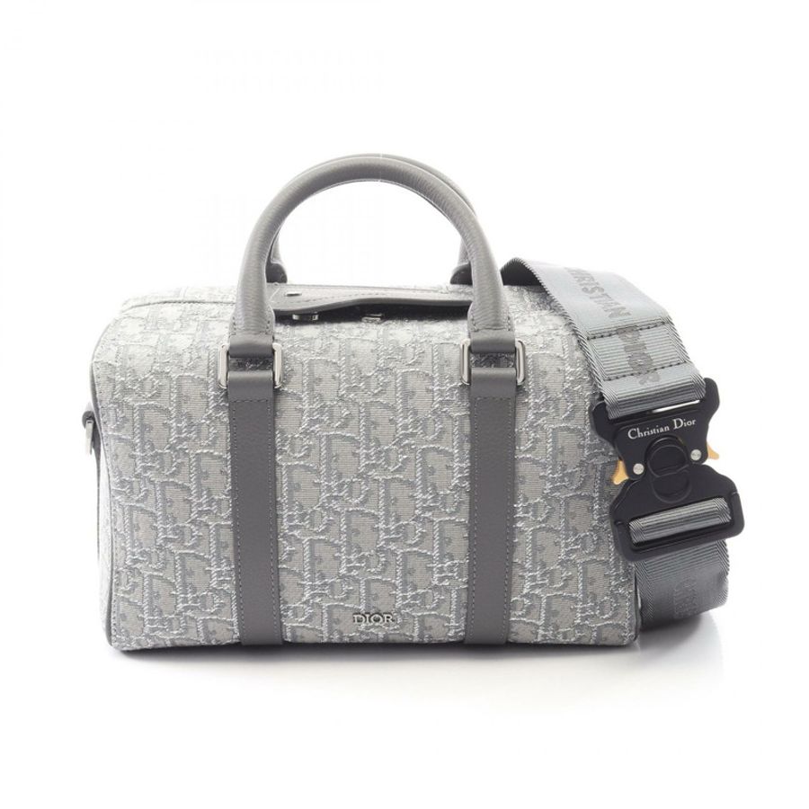 Christian Dior LINGOT26 Rango Oblique 2Way 單肩手提包帆布灰色二手-0