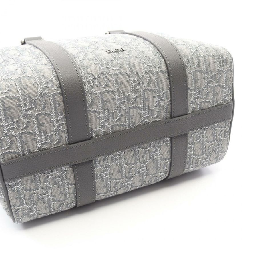 Christian Dior LINGOT26 Rango Oblique 2Way 單肩手提包帆布灰色二手-5