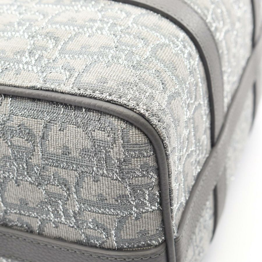 Christian Dior LINGOT26 Rango Oblique 2Way 單肩手提包帆布灰色二手-6