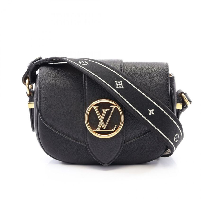 路易威登 LV Pont Neuf Soft PM 單肩包 M58727 黑色皮革二手-0