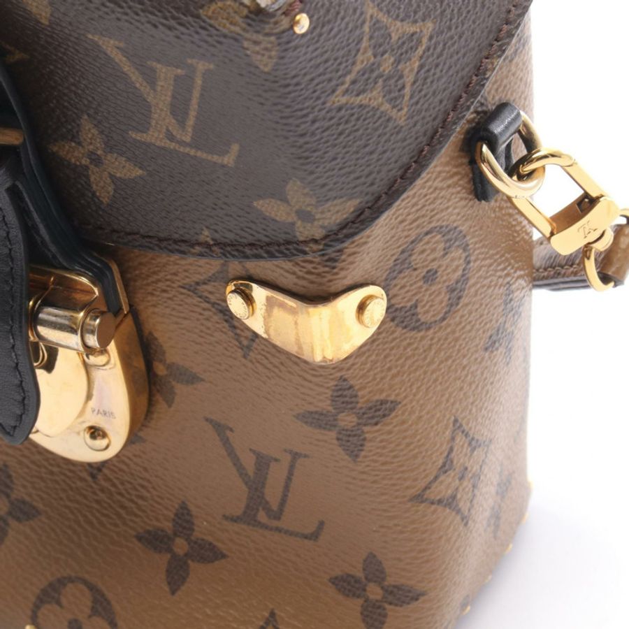 路易威登 Camera Box 斜背包 M42999 Monogram Reverse 棕色皮革-12