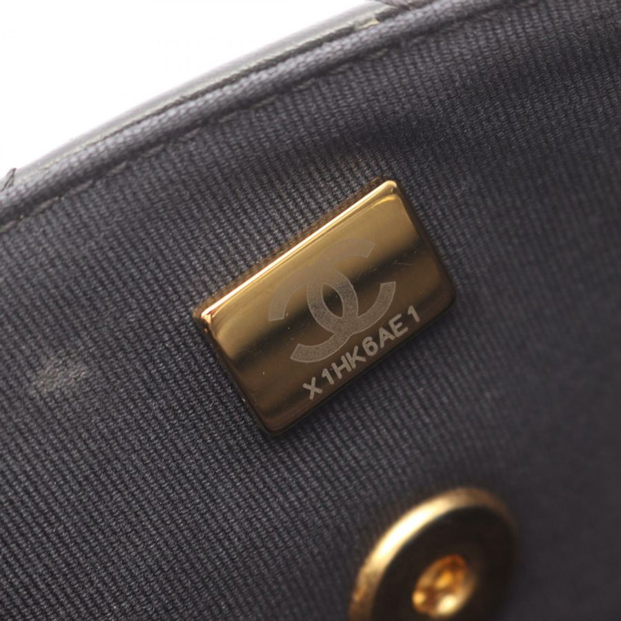 香奈兒 (CHANEL) 絎縫鏈條斜背包 AS4274 羊皮黑色 二手 金色五金-4