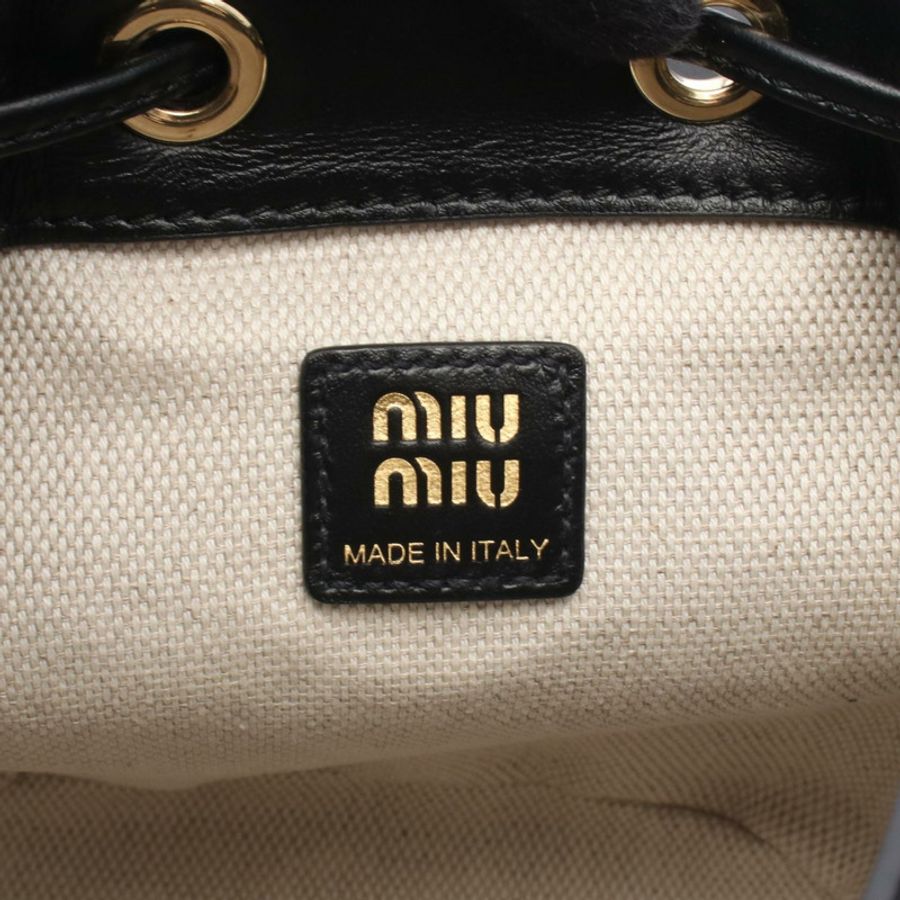 Miu Miu 迷你雙肩包 5BZ0452CRWF0002 皮革 黑色 全新 女款-3