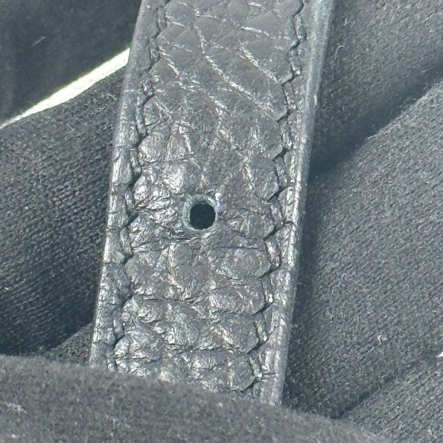 HERMES Halzan 25 黑色 89 Noir 金扣 TC皮革 Z刻-9