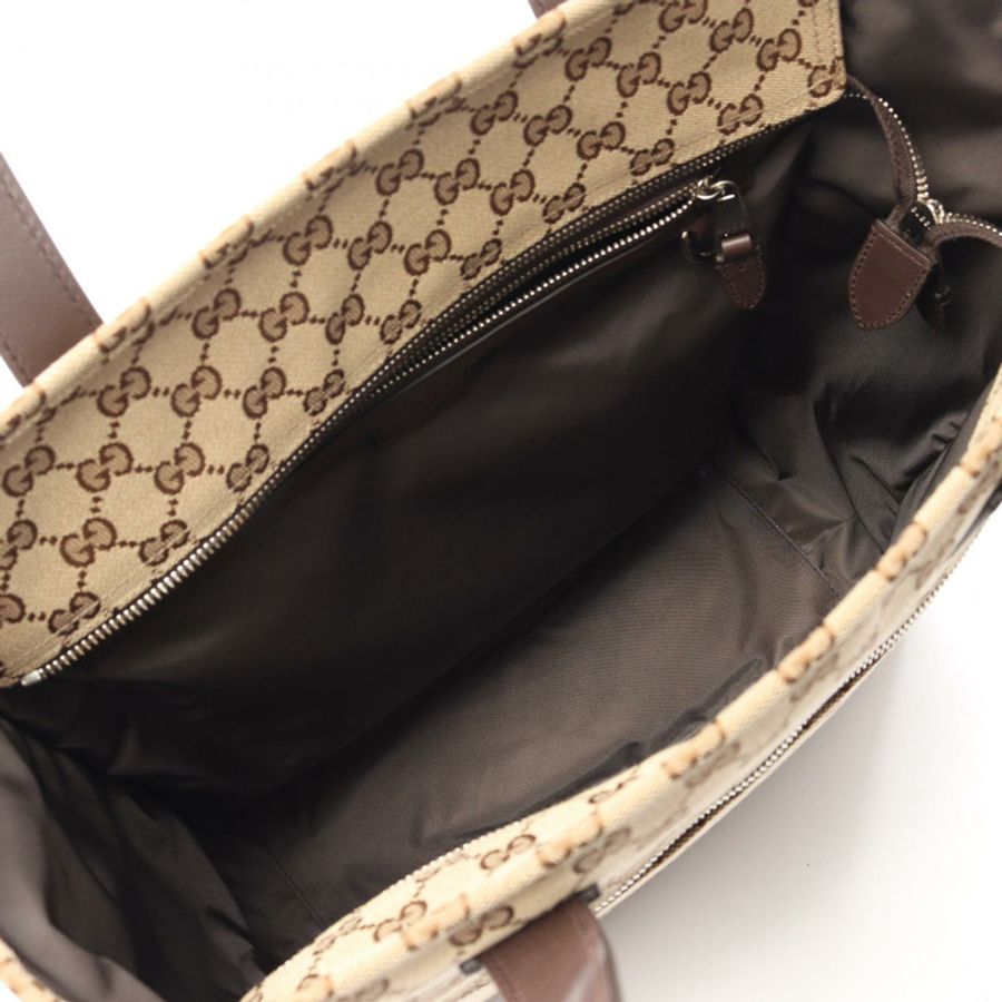 GUCCI Neo Original GG帆布托特包 834796FAEPS9752 帆布皮革 米色 棕色 新款 女士-2