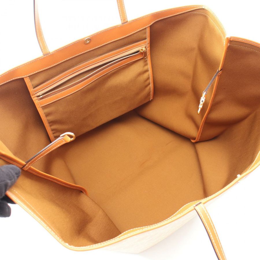 CELINE 大平底購物袋 Triomphe 手提包 123842O93GJQ4 帆布 米色 綠色 全新-2