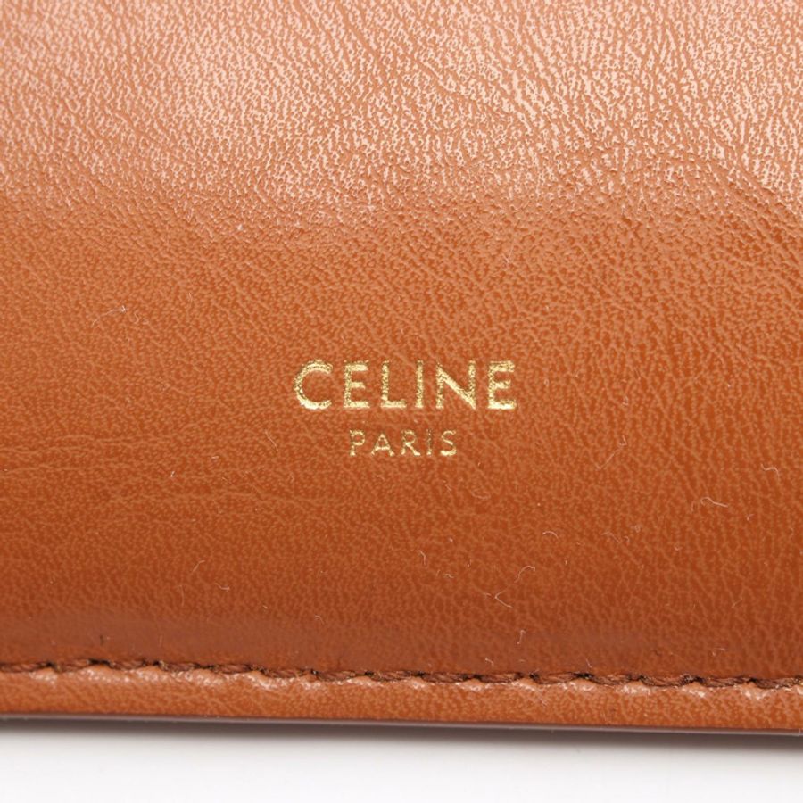 CELINE 平底行李手提包 123963GW4GFY5 皮革 棕色 全新 女士-3