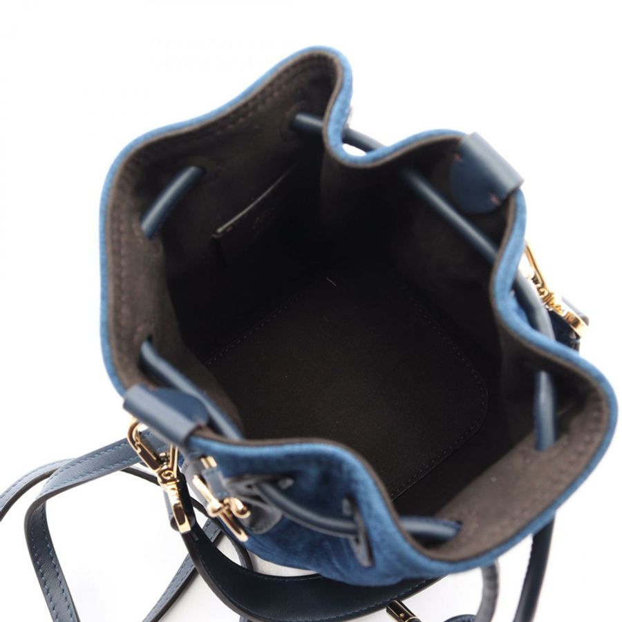 FENDI Mini Mon Tresor FF 植絨牛仔斜背包 8BS109AVR6F1UJW 全新-2