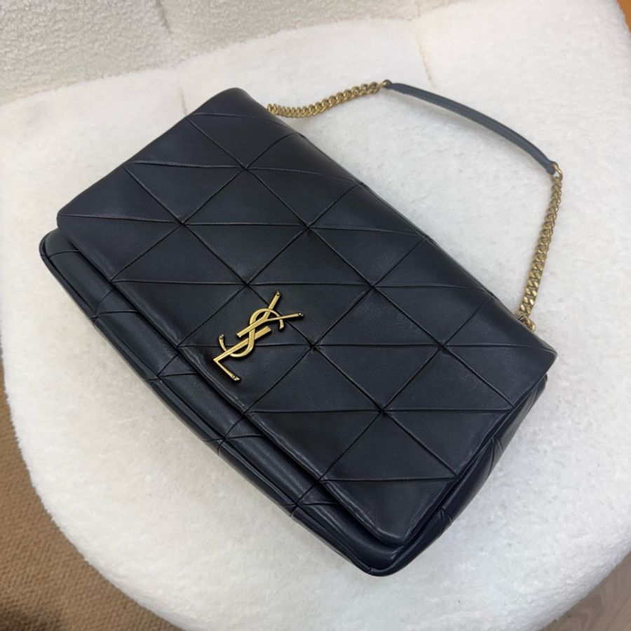 YSL 黑金小羊皮Jamie 中號肩背包-9