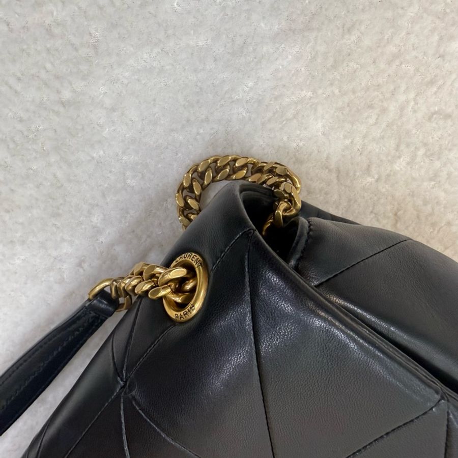 YSL 黑金小羊皮Jamie 中號肩背包-16