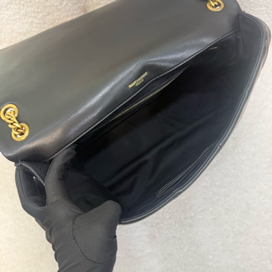 YSL 黑金小羊皮Jamie 中號肩背包-18