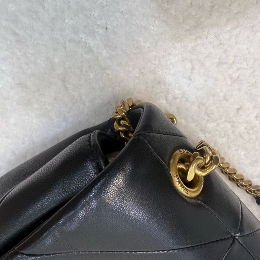 YSL 黑金小羊皮Jamie 中號肩背包-20