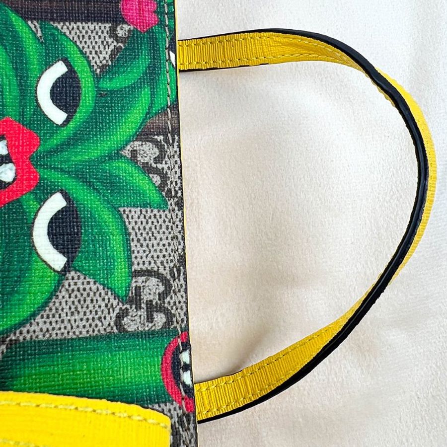 GUCCI 古馳微笑植物托特包｜Smiling Plant Tote Bag 老花帆布 塗鴉印花肩背包｜KÉSH 凱仕精品-21