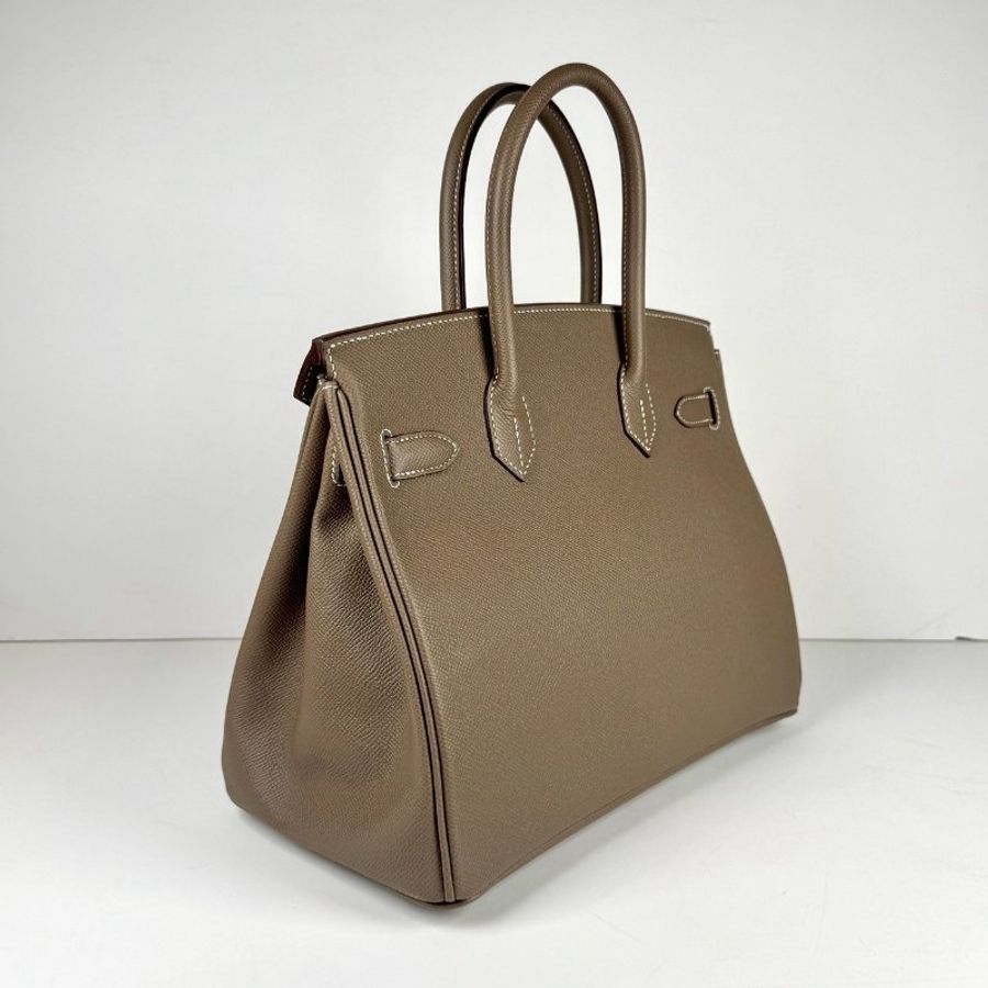 Hermes Birkin 30 etoupe 18 大象灰 銀釦 EP皮 柏金包 U刻-3
