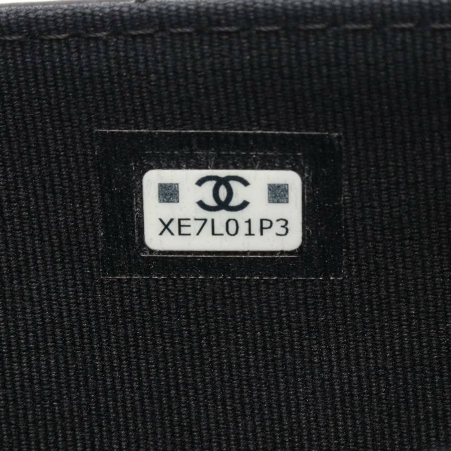 香奈兒 (CHANEL) 絎縫鏈條皮夾單肩包 AP4300 羊皮（綿羊皮）黑色二手女款-4